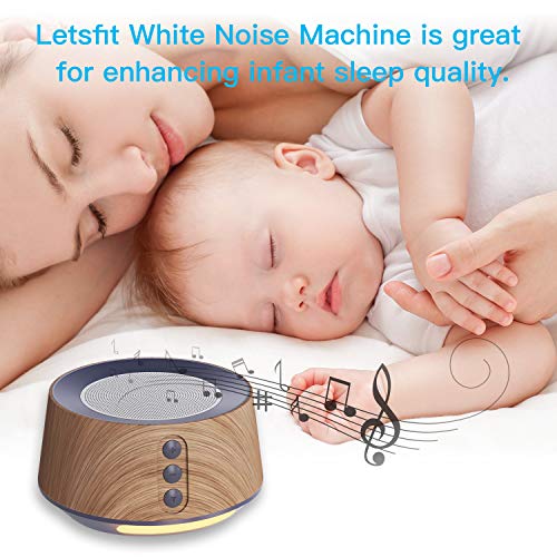 White Noise Machine for Baby Sleep & Relaxation, Letsfit Sound Machine with 14 Soothing Soundtracks, - //coolthings.us