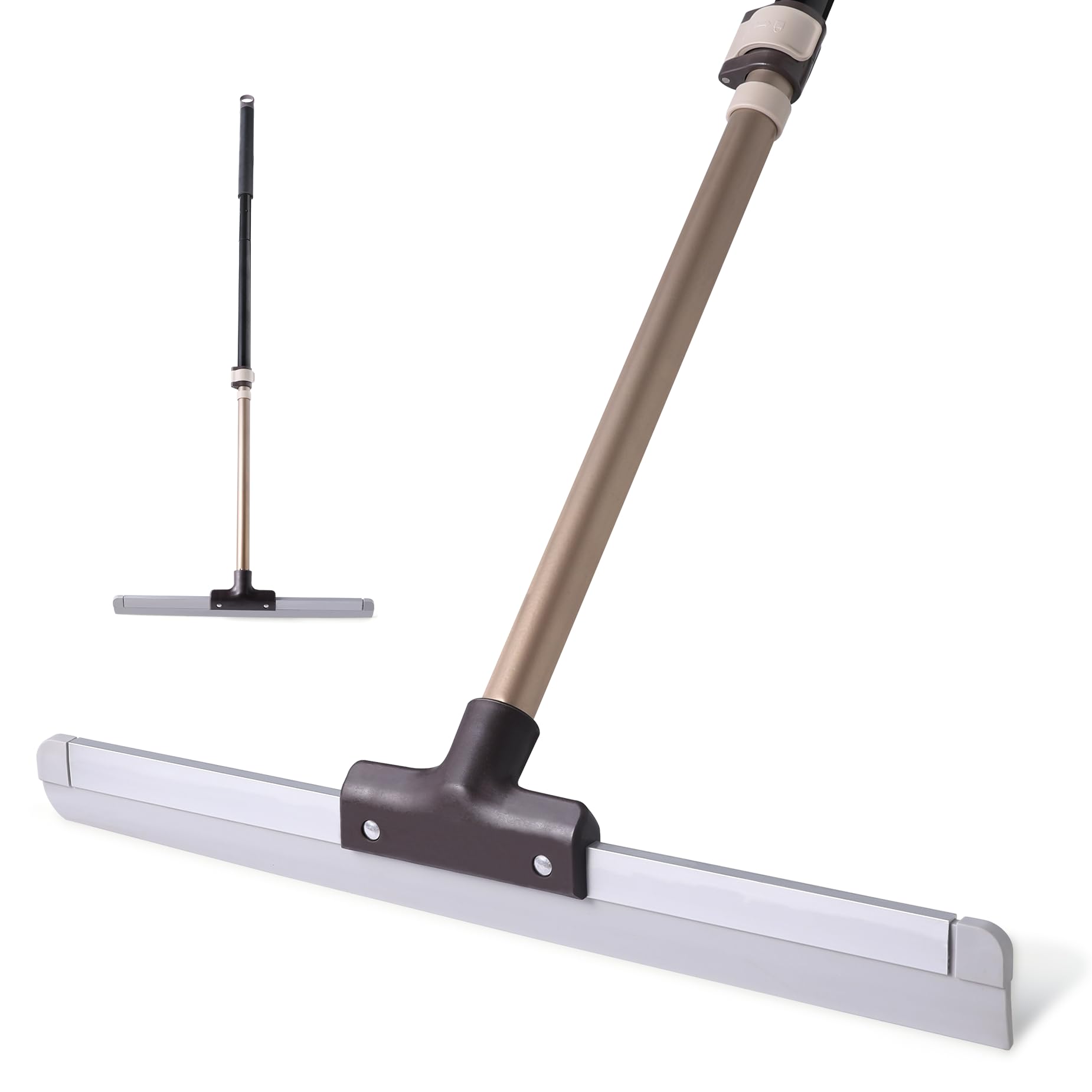 Eyliden Floor Squeegee Heavy Duty, Water Removal Shower Squeegee with 138cm Telescopic Handle, Lightweight Professional Push & Scraper Floor Scraper for Bathroom Hardwood Tile Patio Window