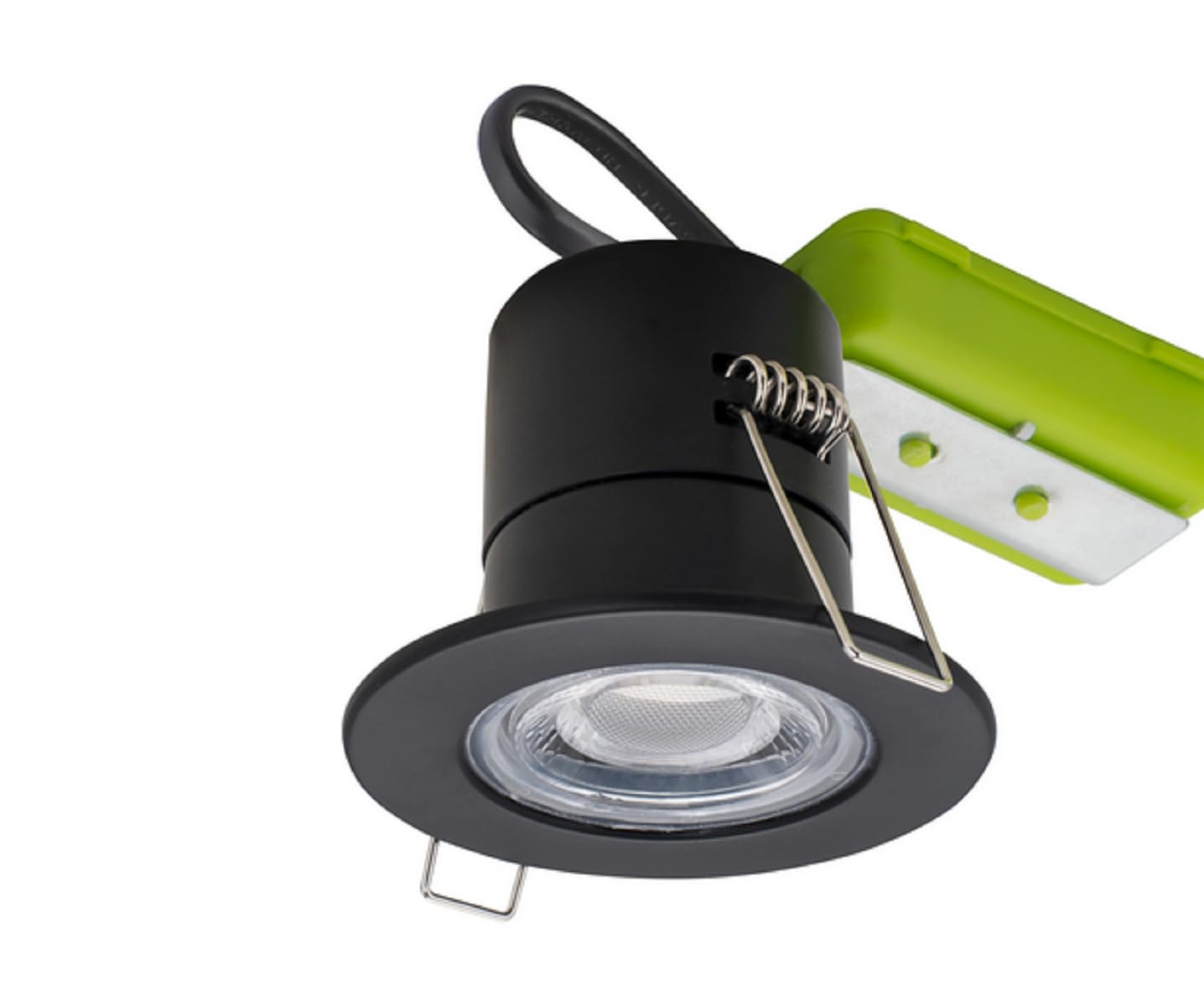 Luceco F-Eco Fixed Fire Rated Downlight 450Lm 5W Ip65 4000K Black Bezel