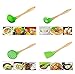 Color You BPA Free Nonstick Silicone Utensils Cooking Set with Wood Handle Includes 5 Pieces Heat Resistant Cookware Gadgets - Turner Pasta Server Soup Ladle Spoon Drainer Cooks Essentials Tools
