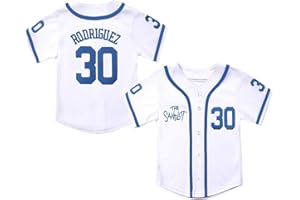 FUJUTANG Youth The Sandlot Benny The Jet Rodriguez #30 Stitched Movie Kids Baseball Jerseys Sports Boys Shirts