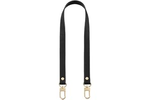 VanEnjoy 26 Inch Full Grain Leather Replacement Hand Strap for Handbag Shoulder Bag Purse(Black)
