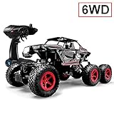 SZJJX 6WD RC Cars, Remote Control Off-Road Climbing Truck, 1/14 Scale 2.4Ghz Electric Radio Controlled Rock Crawler Black