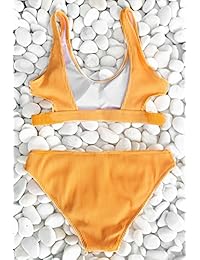 Bikini sin espalda para dama de terciopelo esmeralda