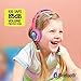 Contixo KB-300 Kid Safe Over The Ear Wireless Bluetooth LED Headphone w/Volume Limiter, Built-in Microphone, Micro SD, FM Stereo Radio (Pink + Purple) - Best Gift