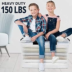 3-Pack Storage Bins with Lids, 90QT/85L Heavy Duty