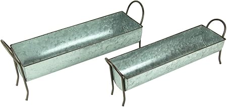 Amazon Com Galvanized Metal Farmhouse Standing Chicken Feeder