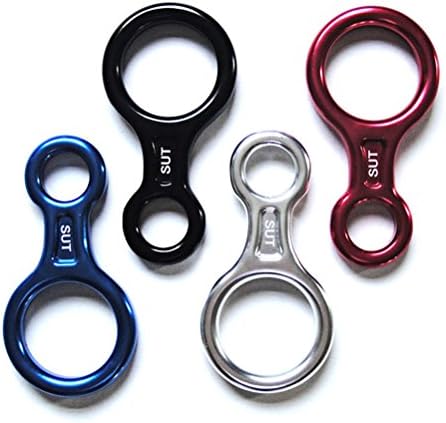 NewDoar Climbing Gear Downhill Equipment Rigging Plate 40kN Rescue Figure 8 Descender with Large Bent-Ear for Climbing Belaying and Rappelling Device
