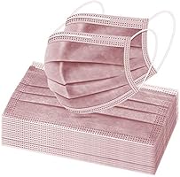 50 Pcs Disposable Face Masks, Facial Mouth Cover, 3 Ply Filter Protectors with Elastic Earloops Breathable Non-woven