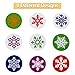 500 Pieces Christmas Snowflakes Label Stickers Christmas Round Stickers Snowflake Label Stickers Circle Label Seal Sticker with Snowflake, 1.38 Inches