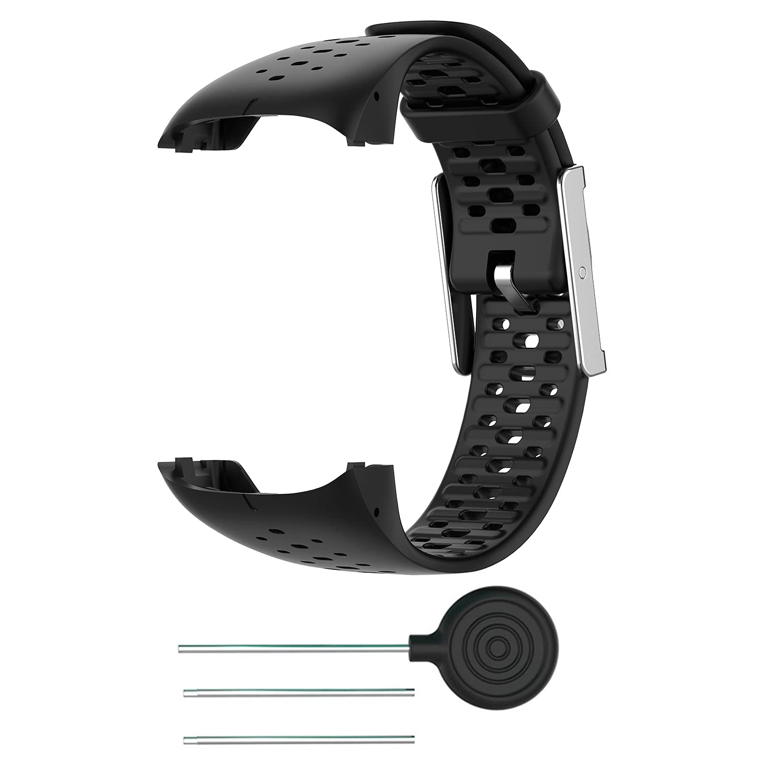 Tiggo Smart Watch Strap Compatible for Polar m400/m430，Wristband Adjustable Replacement Sport Strap, Watch Strap Accessory Wristband for Polar m400/m430 Strap Accessories (black)
