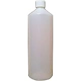 5 X 1L HDPE BOTTLES WITH SCREW CAP TOP LID 1000ML LITRE EMPTY PLASTIC CONTAINER