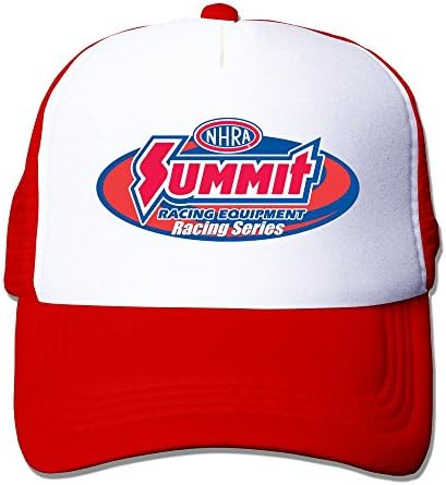 Red HGLENice NHRA Drag Racing Unisex Adjustable Baseball Mesh Cap One Size