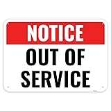 1PC Out Of Service Sign, 10 x 7 Inches - Aluminum