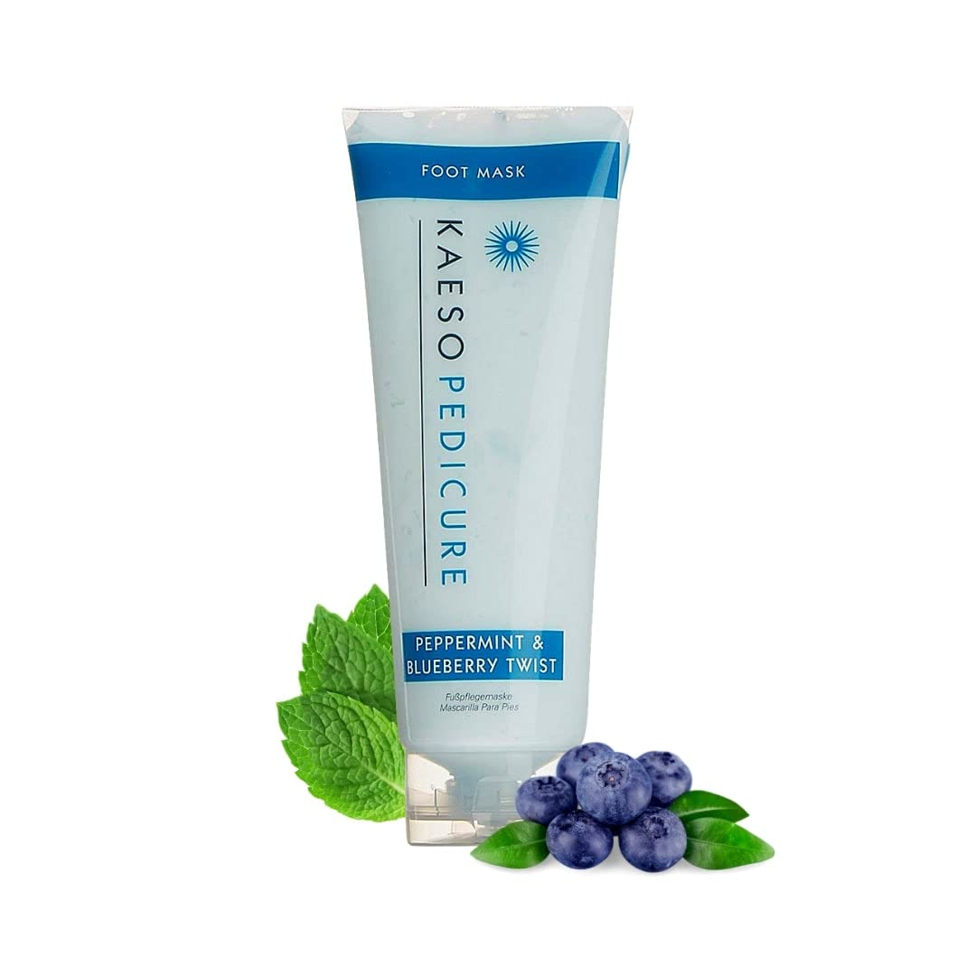Kaeso Peppermint & Blueberry Foot Mask 250ml – Nourishing Foot Treatment Mask – Hydrating & Softening Foot Care – Professional Skincare