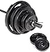 CAP Barbell 300-Pound Rubber Grip Plate Weight Set, Medium