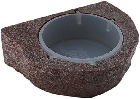 Reptile Bowl Gecko Ledge Magnetic Gecko Feeder Small-Bown
