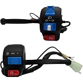 XDF 7/8" Handlebar Control Switch Horn Turn Signal Compatible for Chinese GY6 50cc 70cc 90cc 125cc 150cc Moped Scooter Motorcycle (Double Drum Brake/Two Lever)