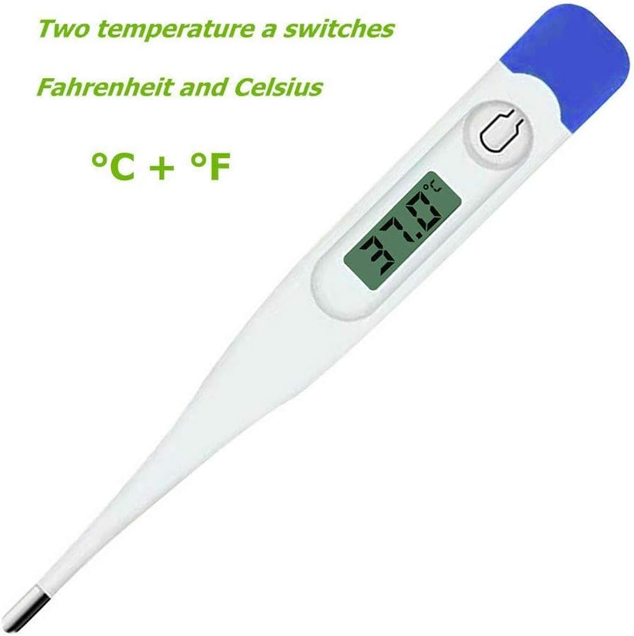 HHoo88 LCD Digital Thermometer Human Health Fever Check Alarm for Adults Children Baby Body Digital Temperature Measurement USSP for Oral Rectal & Underarm Armpit Fast Readings