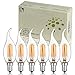 Keymit C35T 4W Candelabra LED Bulbs - Dimmable Light Bulb for Chandelier Lighting - 2700K Warm White 6Pack