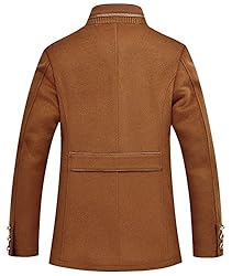 chouyatou Men's Gentle Band Collar Single Breasted