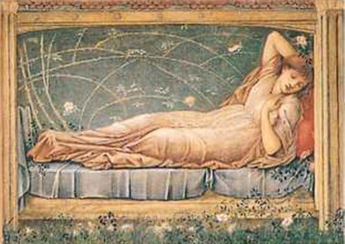 Cutler Miles Sleeping Beauty by Sir Edward Burne Jones Hand Painted Oil on Canvas Reproduction Wall Art. 30x24