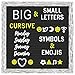 Double Sided Felt Letter Board 12x12 inch - Black & Gray Felt with 1