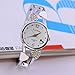 ELEOPTION Bracelet Design Quartz Watch with Heart Rhinestone Stainless Steel Band Free women's Watch Box (Loving-White)