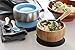 Avanchy Baby Bowls with Suction and Storage Lids Set. Babies Kids Toddler Boys Girl First Food Feeding. Fits Feeding High Chair Table. Stainless Steel, Blue