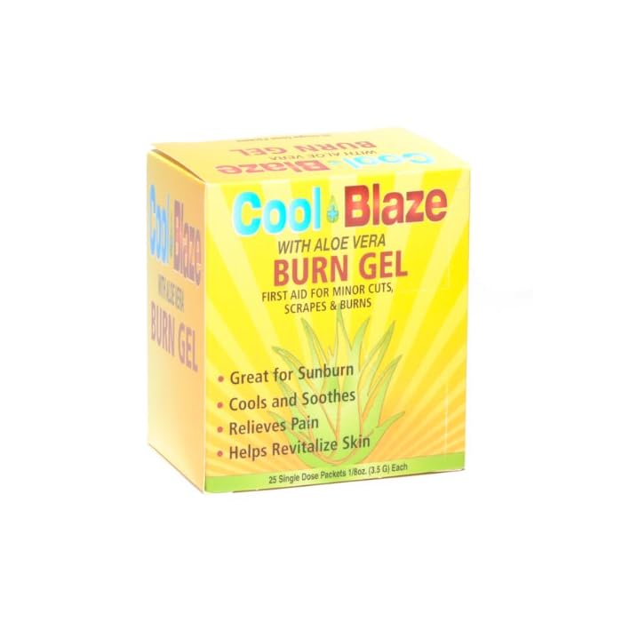 Cool Blaze With Aloe Vera Burn Gel 25 Packets per Box