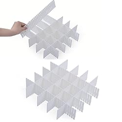 Qozary 42 Pack Adjustable Drawer Organizer Dividers