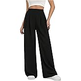 RoseSeek Women's Pleated Front High Waisted Work Pants Straight Leg Business Pants