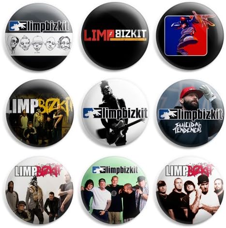 Limp Bizkit Pinback Buttons Pin Badges 1 Inch (25mm) - Pack of 9