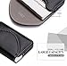 FYY Handmade Premium PU Leather Business Name Card Case Universal Card Holder with Magnetic Closure (Hold 30 pics of Cards) Black