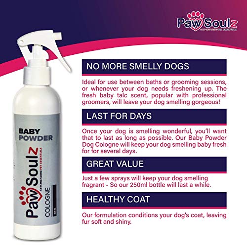 dog grooming spray baby powder