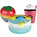 BeYumi Slow Rising Toy, Rainbow Dolphin Cake, Rainbow Strawberry, Drinks Set Squishy Cream Scented Decompression Squeeze Toys for Collection Gift, decorative props Large or Stress Relief