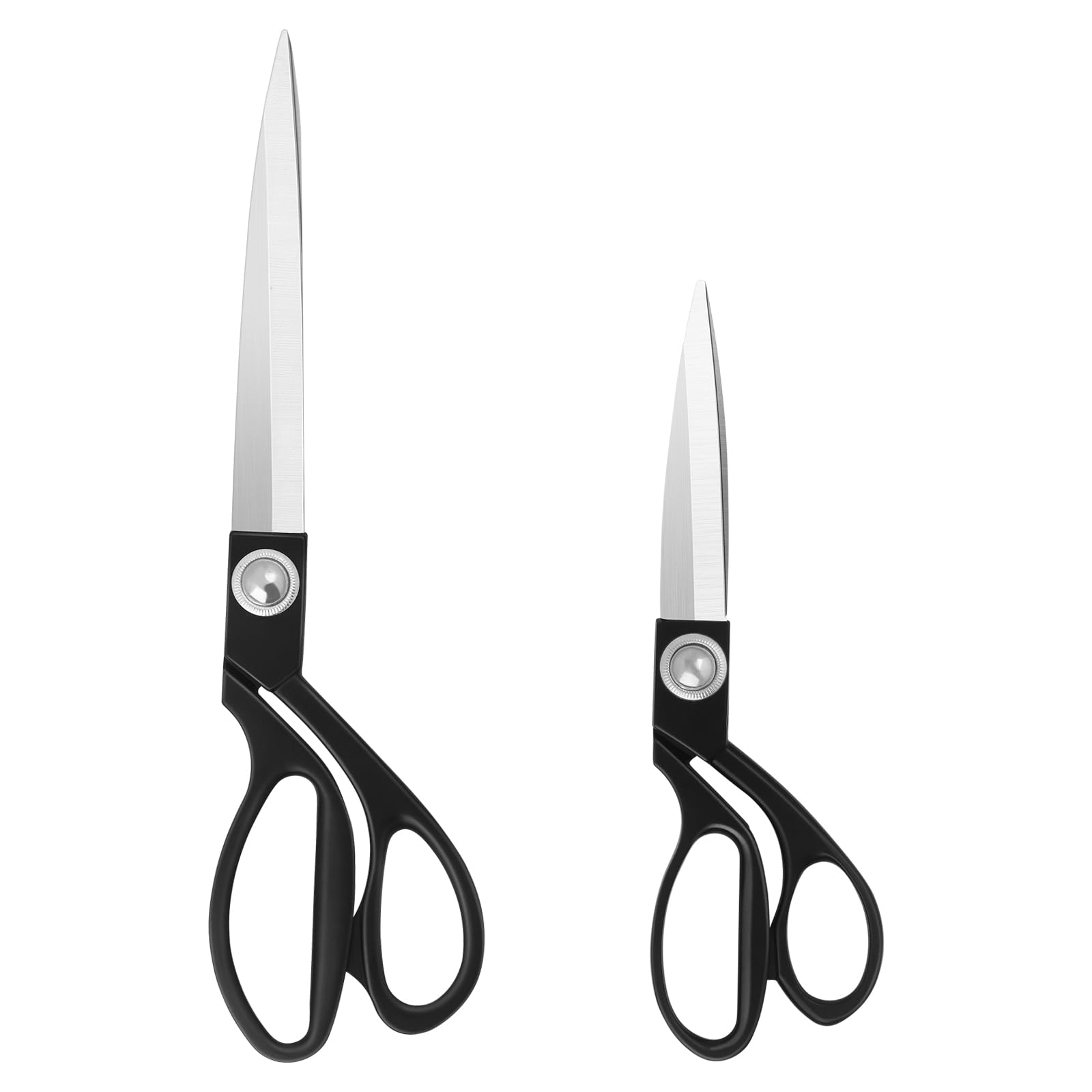 KUONIIY Heavy Duty Sewing Scissors 8 inch+10 inch - Professional Stainless Steel BlackTailor Scissor Shears for Fabric Leather Dressmaking Tailoring Artists Students Dressmakers
