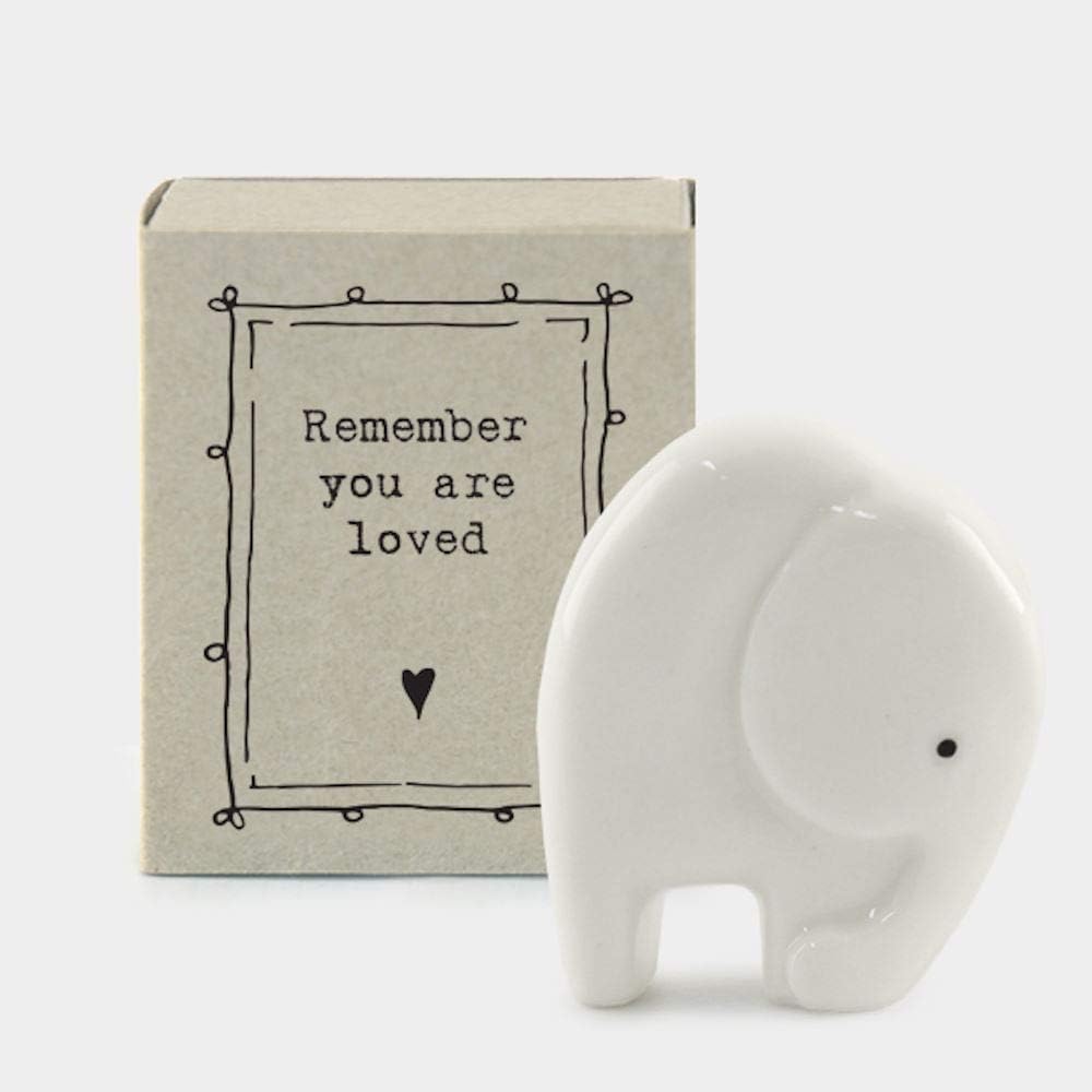 East of India: Porcelain Elephant - You Are Loved, Cream - Image 5