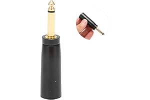EIMSOAH HighQuality 6.35 Mono Male to XLR Male Connector GoldPlated Adapter for Audio Cable Microphone Converter, Suitable fo