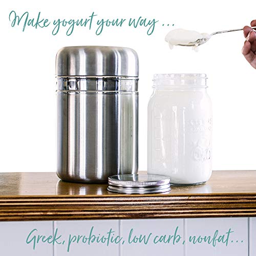 Complete Yogurt and Butter Making Kit: Probiotic Yogurt Starter - Best Yogurt Maker - Wooden Butter Paddles - 82 pg. DIY Recipe Book for Butter and Yogurt Your Way - Thumbnail 5