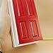 RoseSummer 1:12 Dollhouse Miniature Wood Fairy Door Red Assembled with Metal Accessories