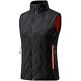 Women Warm Quilted Puffer Vest Cropped Sleeveless Outerwear Lightweight Winter Down Coat with Stand Collar and Pockets