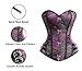 Charmian Women's Steampunk Gothic Brocade Steel Boned Bustier Corset with Buckle