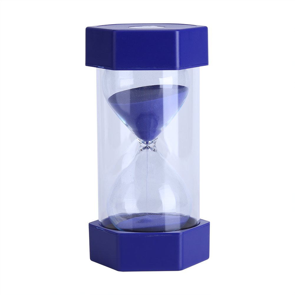 Colorful Sand Timers Glass Hourglass 3/10/20/30/60 Minutes Timer Clock Home Office Decor Gift(60 mins Blue)