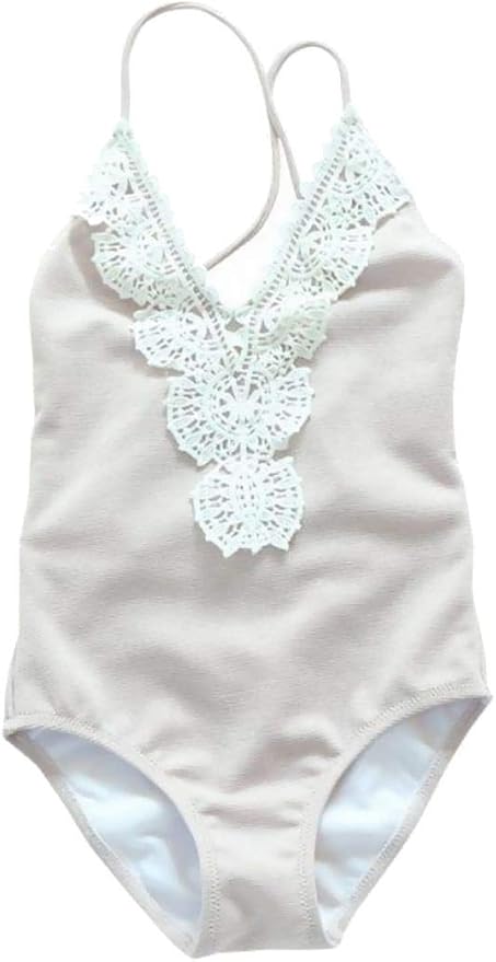 Amazon Co Jp Plus Nao プラスナオ 子供用水着 ワンピース モノキニ スイムウェア ラメ レース キッズ 女の子 バッククロス 編み込み おしゃれ 可愛い 服 ファッション小物
