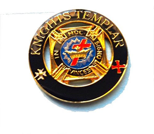 Delux Knight Templar large Lapel Pin Golden Finish