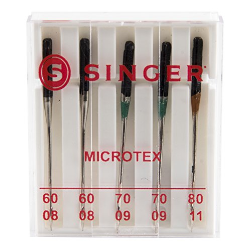 Singer Assorted Universal Microtex Sewing Machine Needles, 60/08, 70/09, 80/11