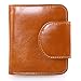 AINIMOER Women's Small Compact Billfold Leather Tri-Fold Wallet with Zipper Pocket