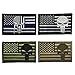 SpaceAuto USA American Flag Skull Military Army Tactical Morale Badge Hook & Loop Decorative Patch 3.15