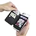 Gear Beast Universal Cell Phone Stick On Slim Wallet Card Holder Phone Pocket Case for iPhone, Galaxy, Android & Other Smartphones with Three Credit Card and Cash Slots Including Transparent (Black)